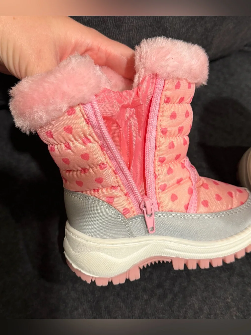 Kids Pink Winter Boots